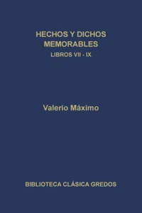 Hechos y dichos memorables. Libros VII-IX. Epítomes._cover