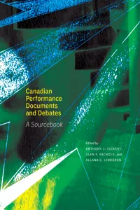 Canadian Performance Documents and Debates_cover