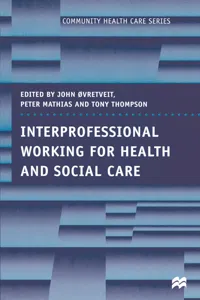 Interprofessional Working for Health and Social Care_cover