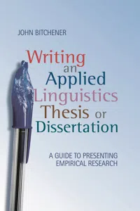 Writing an Applied Linguistics Thesis or Dissertation_cover