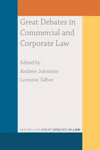 Great Debates in Commercial and Corporate Law_cover