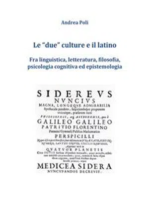 Le due culture e il latino