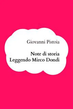 Note di storia. Leggendo Mirco Dondi