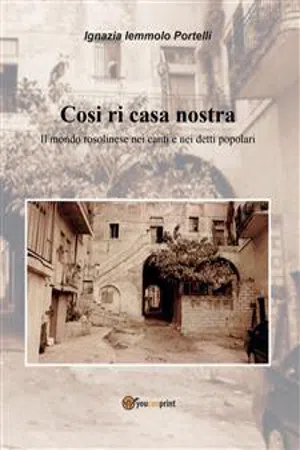 Cosi ri casa nostra Il mondo rosolinese nei canti e nei detti popolari