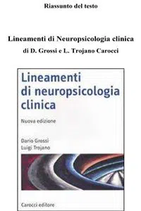 Riassunto - Lineamenti di Neuropsicologia clinica_cover