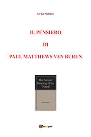 Il pensiero di Paul Matthews Van Buren