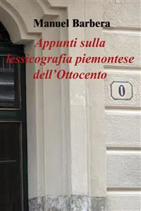 Appunti sulla lessicografia piemontese dell'Ottocento_cover