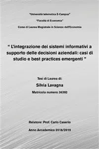 L'integrazione dei sistemi informativi a supporto delle decisioni aziendali_cover