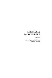 AVE MARIA by SCHUBERT - Arr. for Soprano, ATB Choir and Piano - Latin Lyrics_cover