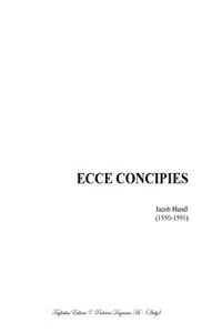 ECCE CONCIPIES - J. Handl - For SATB Choir_cover