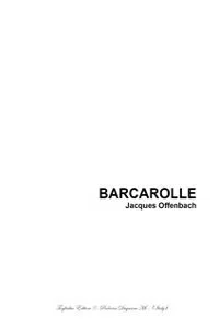 BARCAROLLE - J. Offenbach - Arr. for SATB Choir_cover