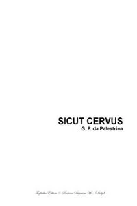 SICUT CERVUS - SATB Choir - Music by G.P. da Palestrina_cover