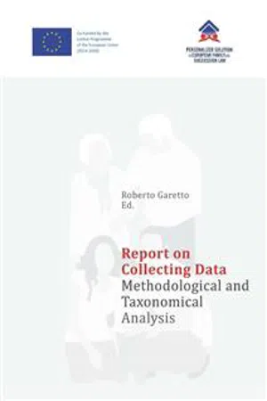 Report on Collecting Data. Methodological and Taxonomical Analysis