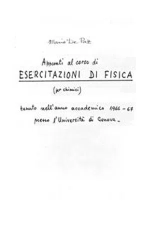 Esercitazioni di Fisica