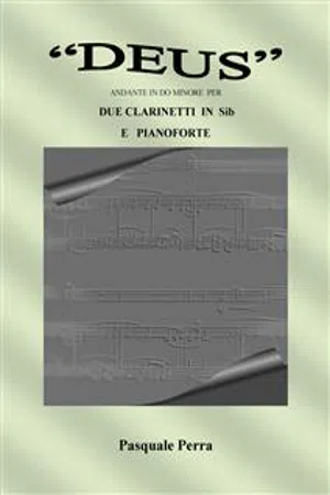 Deus" andante in do minore per due clarinetti in sib e pianoforte (spartiti per clarinetto in sib 1° e 2° e per pianoforte).