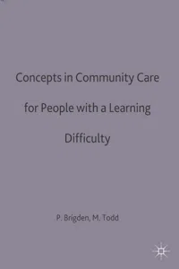 Concepts in community care for people with a learning difficulty_cover