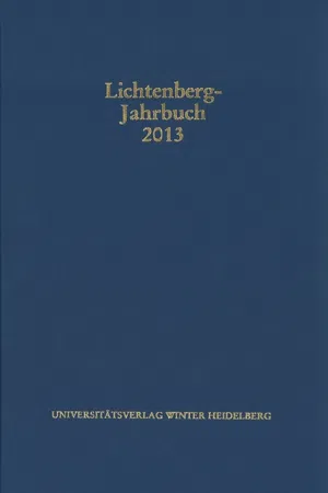 Lichtenberg-Jahrbuch 2013