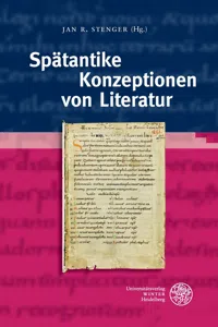 Spätantike Konzeptionen von Literatur_cover