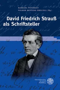 David Friedrich Strauß als Schriftsteller_cover