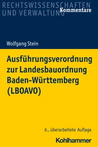 Ausführungsverordnung zur Landesbauordnung Baden-Württemberg_cover