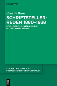 Schriftstellerreden 1880–1938_cover