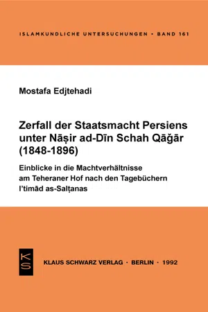 Zerfall der Staatsmacht Persiens unter Nasir ad-Din Schah Qagar (1848-1896)