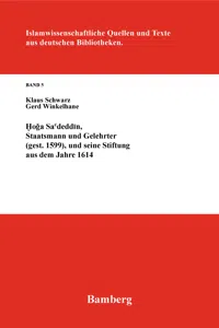 Hoga Sa'deddin, Staatsmann und Gelehrter_cover