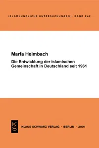 Die Entwicklung der islamischen Gemeinschaft in Deutschland seit 1961_cover