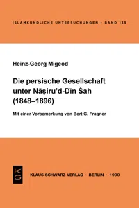 Die persische Gesellschaft unter Nasiru 'd-Din Sah_cover