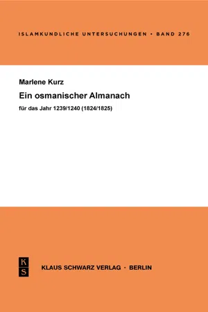 Ein osmanischer Almanach für das Jahr 1239/1825