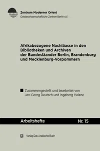 Afrikabezogene Nachlässe_cover