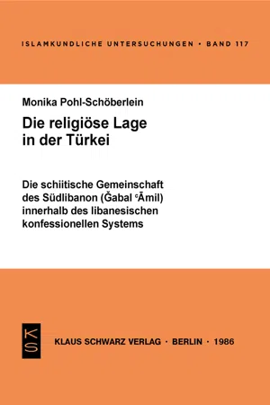 Die schiitische Gemeinschaft des Südlibanon (Gabal 'Amil) innerhalb des libanesischen konfessionellen Systems