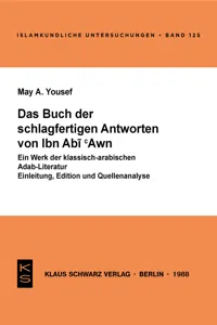 Das Buch der schlagfertigen Antworten von Ibn Abi 'Awn_cover