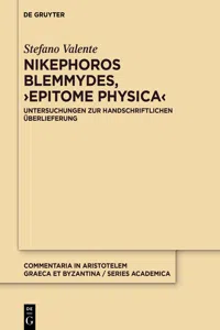 Nikephoros Blemmydes, ›Epitome physica‹_cover