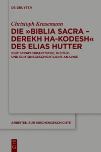 Die »Biblia Sacra – Derekh ha-Kodesh« des Elias Hutter_cover