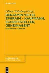 Benjamin Veitel Ephraim – Kaufmann, Schriftsteller, Geheimagent_cover