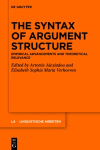 The Syntax of Argument Structure_cover