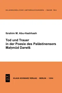 Tod und Trauer in der Poesie des Palästinensers Mahmud Darwisch_cover