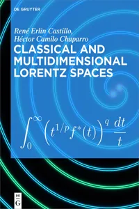 Classical and Multidimensional Lorentz Spaces_cover