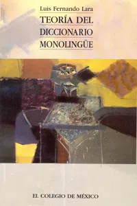 Teoría del diccionario monolingüe_cover