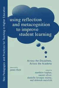 Using Reflection and Metacognition to Improve Student Learning_cover