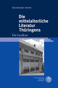 Die mittelalterliche Literatur Thüringens_cover