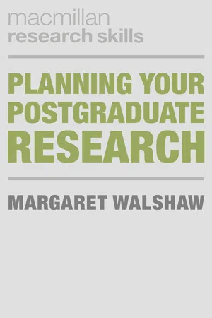 Planning Your Postgraduate Research