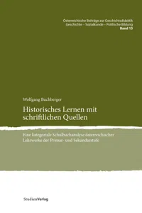 Historisches Lernen mit schriftlichen Quellen_cover