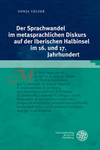 Der Sprachwandel im metasprachlichen Diskurs auf der Iberischen Halbinsel im 16. und 17. Jahrhundert_cover