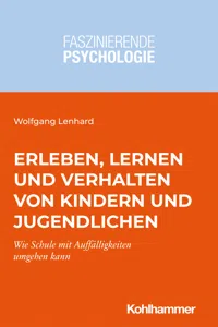 Erleben, Lernen und Verhalten von Kindern und Jugendlichen_cover