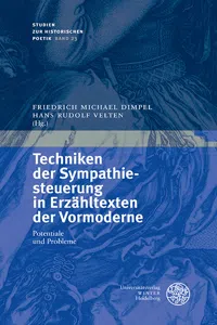 Techniken der Sympathiesteuerung in Erzähltexten der Vormoderne_cover