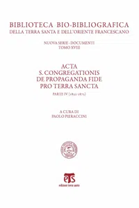 Acta S. Congregationis De Propaganda Fide pro Terra Sancta_cover