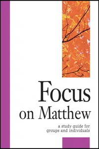 Focus on Matthew_cover