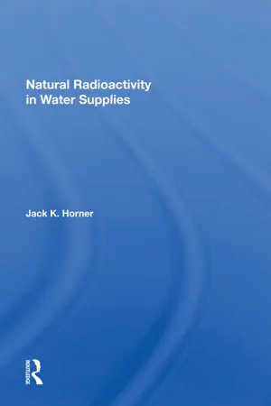 Natural Radioactivity In Water Supplies